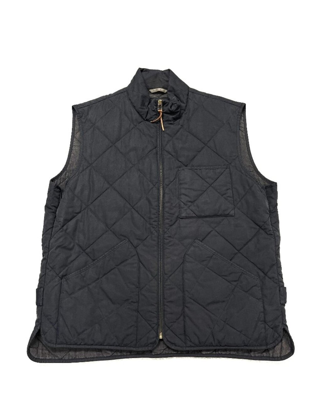 JCrew Mens Sussex Diamond Quilted Vest XL Black Primaloft Full Zip Pocket Jacket